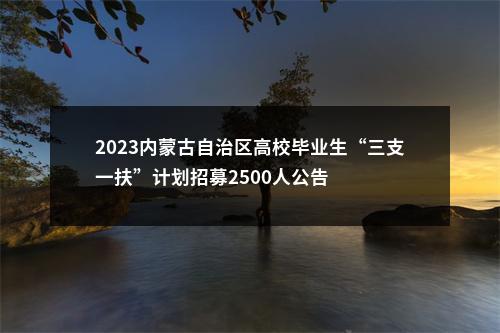 2023内蒙古自治区高校毕业生“三支一扶”计划招募2500人公告 图片